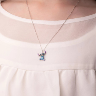 Srebrny naszyjnik Disney Stitch dla dzieci pr. 925 - JubilerSezam.pl