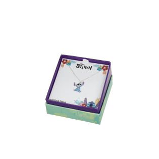 Naszyjnik srebrny z emalią z kolekcji Disney Stitch dla dzieci
