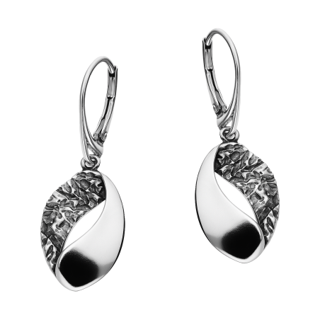 Kolczyki srebrne owal ramka