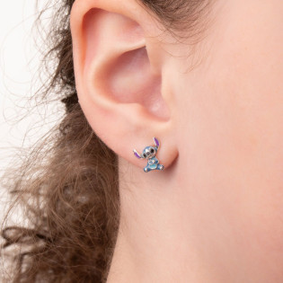 Srebrne Kolczyki Disney Stitch dla Dziewczynki - JubilerSezam.pl