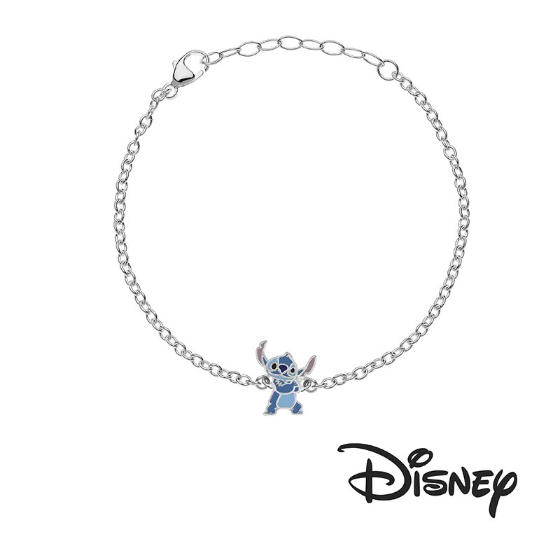 Bransoleta srebrna dla dziecka Disney Stitch z emalią