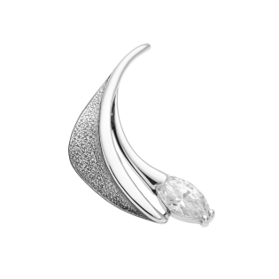 Zawieszka srebrna łodyga z cyrkonią