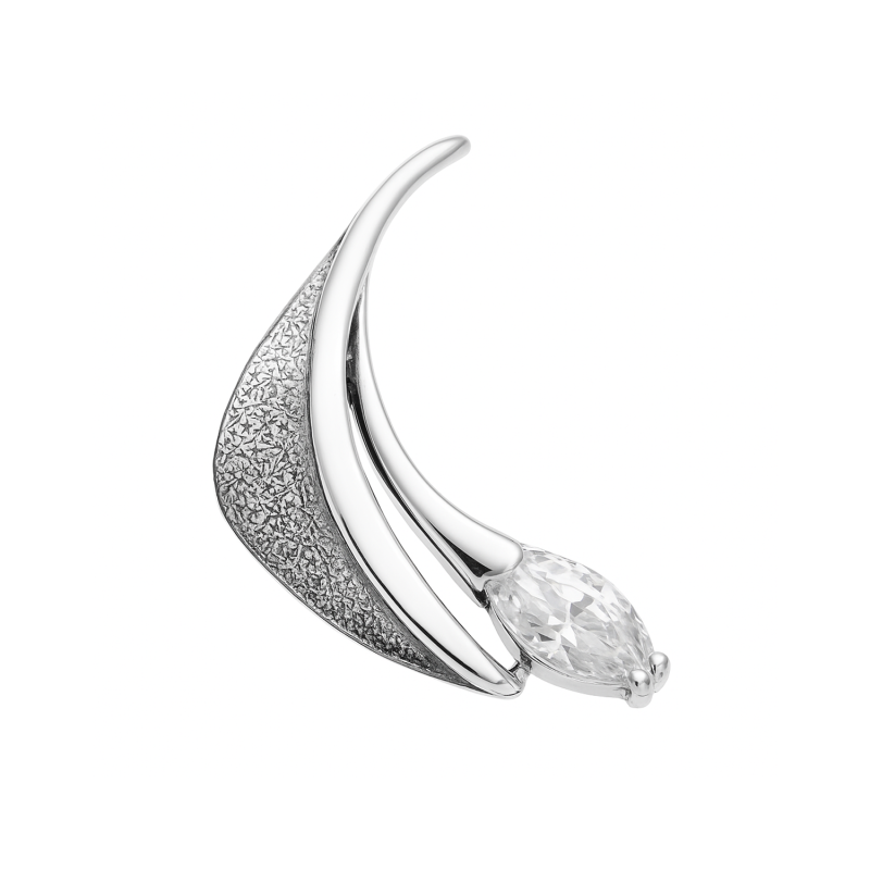 Zawieszka srebrna łodyga z cyrkonią