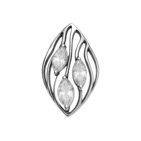 Zawieszka srebrna łezka z cyrkoniami