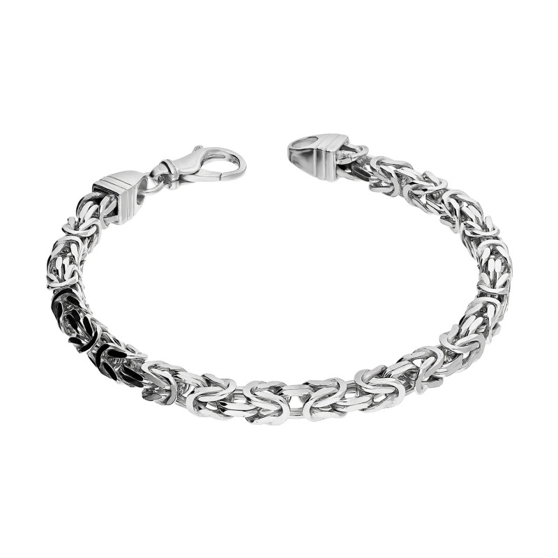 Bransoleta męska splot królewski próba 925