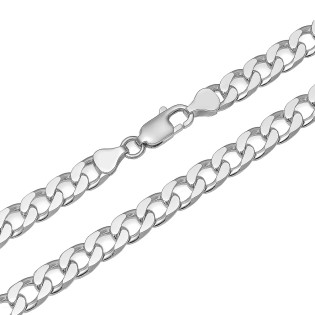 Łańcuszek męski pancer srebro rodowane