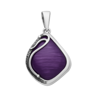 Zawieszka srebrna kropla z fioletowym kamieniem