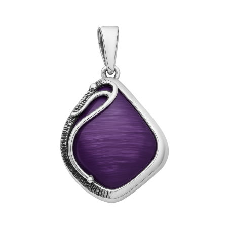 Zawieszka srebrna kropla z fioletowym kamieniem