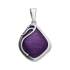 Zawieszka srebrna kropla z fioletowym kamieniem