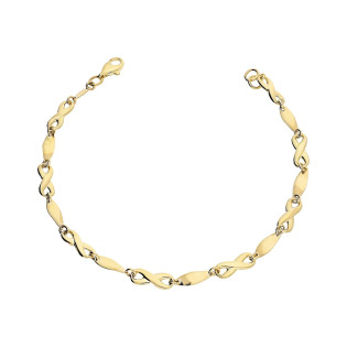 Bransoleta damska infinity z wygiętymi blaszkami