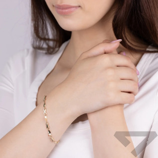 Bransoleta damska infinity z wygiętymi blaszkami