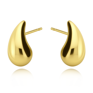 Kolczyki złote wypukła kropla próba 375