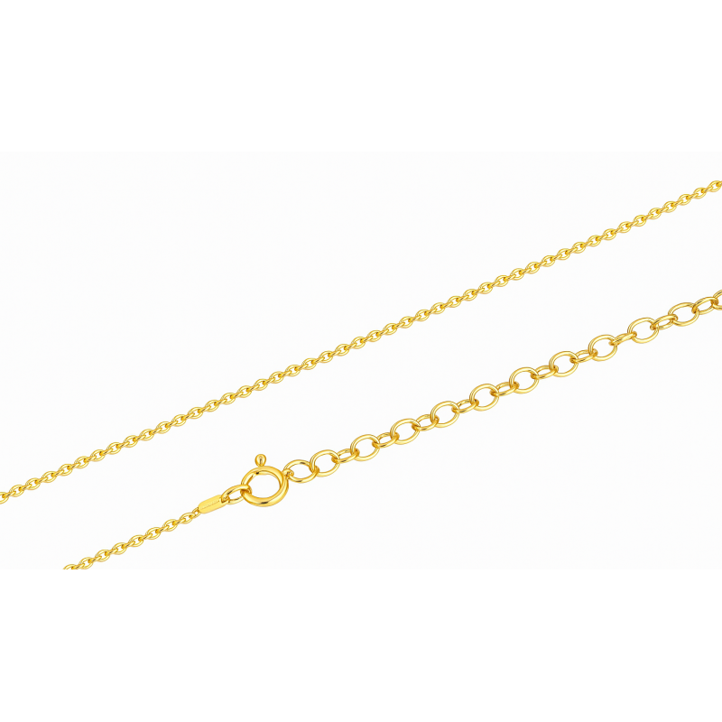 Łańcuszek rolo srebro pozłacane próby 925