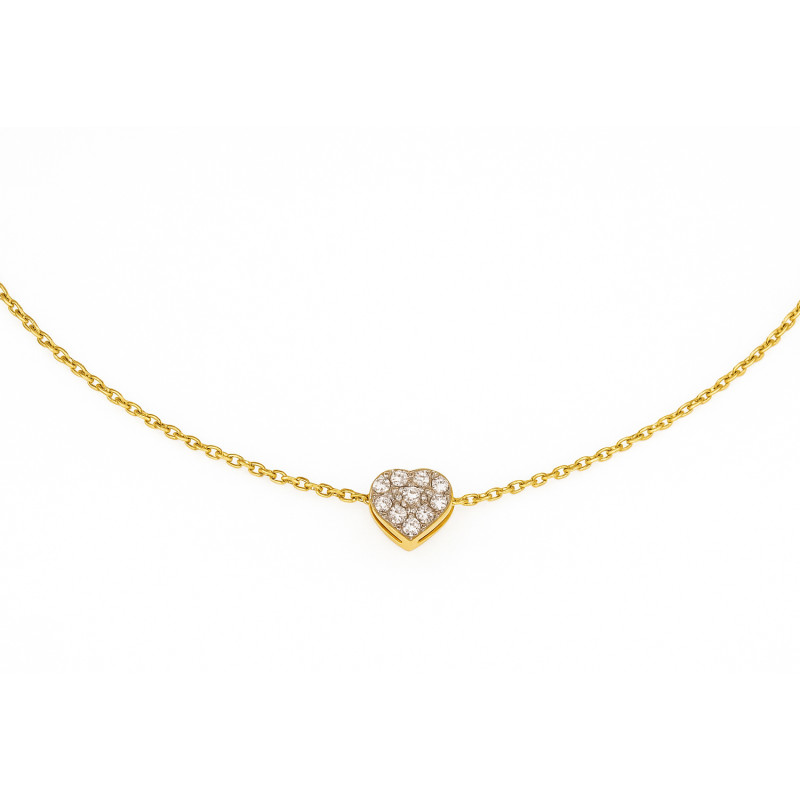 Naszyjnik z sercem z diamentami
