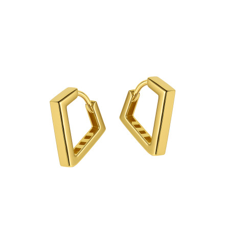 Kolczyki złote trójkątne blaszki próba 585