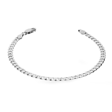 Bransoleta srebrna rodowana pancer