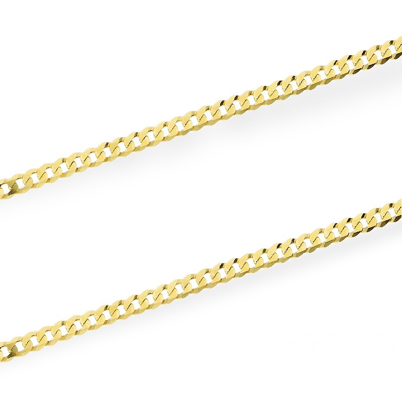 Łańcuszek pancer srebro pozłacane próby 925