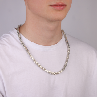 Łańcuszek męski splot królewski 6mm ze srebra