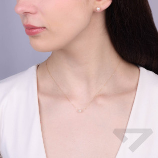 Kolczyki złote z naturalną perłą próba 375