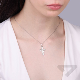Krzyżyk srebrny z drzewem życia