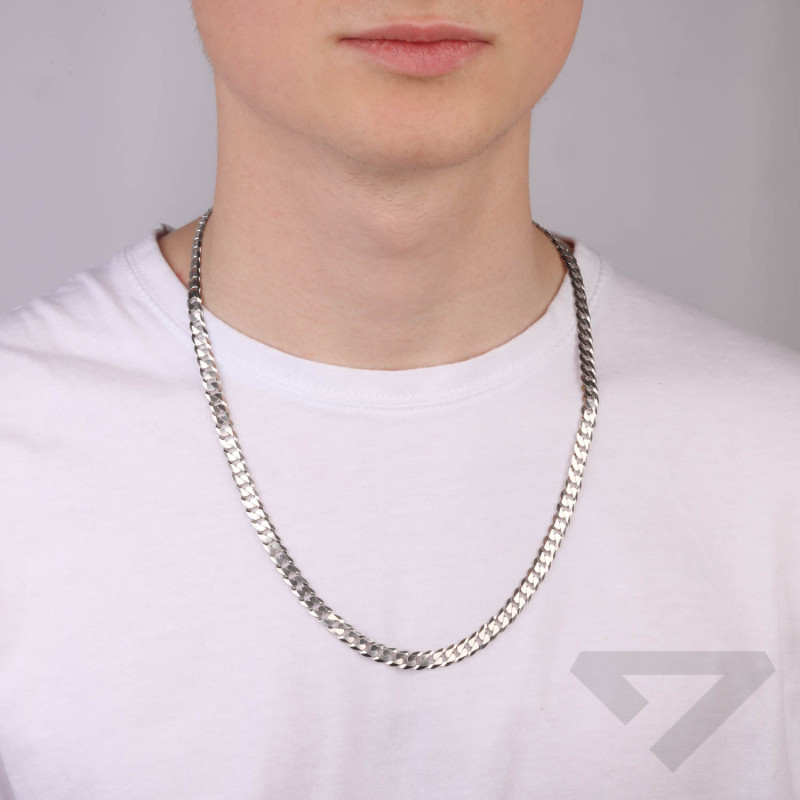 Łańcuszek srebrny typu pancerka