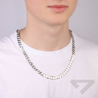 Łańcuszek męski srebrny rodowany o splocie pancer próba 925