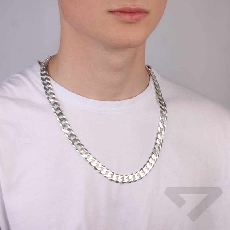 Łańcuszek srerbny męski typu pancer 1,1cm