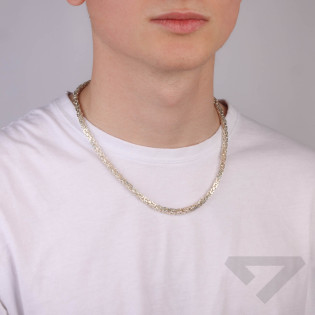 Łańcuszek męski srebrny splot królewski 4,5 mm