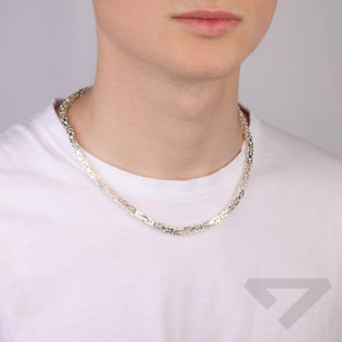 Łańcuszek srebrny splot królewski 5mm próba 925