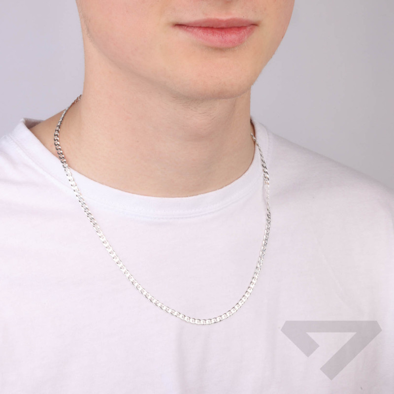 Łańcuszek srebrny rodowany splot gucci 4mm