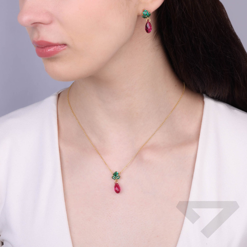 Kolczyki SPARK KKG6010EMF srebro pozłacane 925