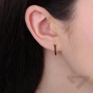 Kolczyki pozłacane trójkątne kółka - JubilerSezam.pl