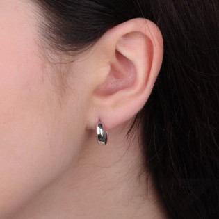 Kolczyki srebrne kółka blaszki