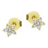 Kolczyki kwiatki z cyrkoniami próba 585