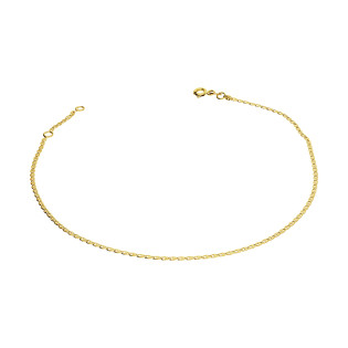 Bransoleta złota na nogę splot typu gucci