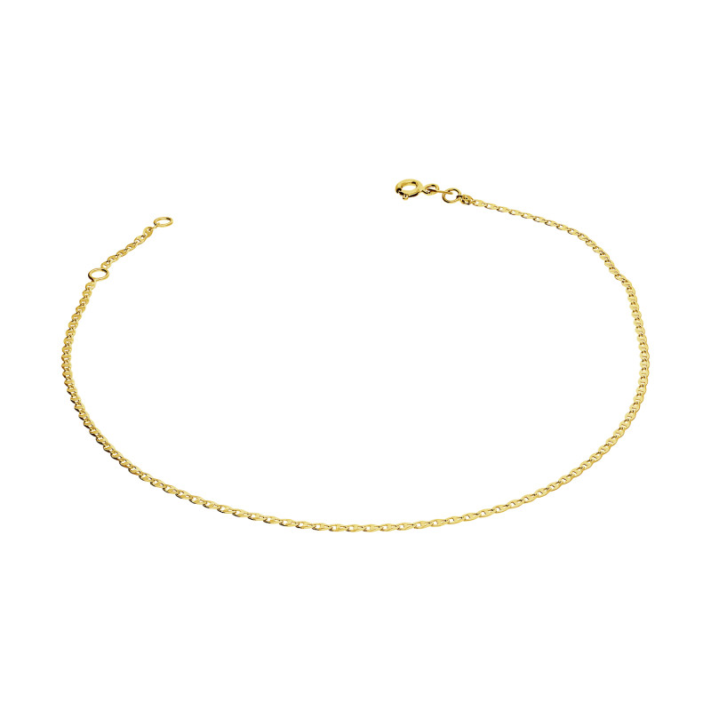 Bransoleta złota na nogę splot typu gucci