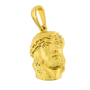 Medalik złoty głowa Pana Jezusa próba 375