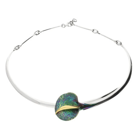 Srebrny Naszyjnik Kalia z Zielonym Tytanem - JubilerSezam.pl