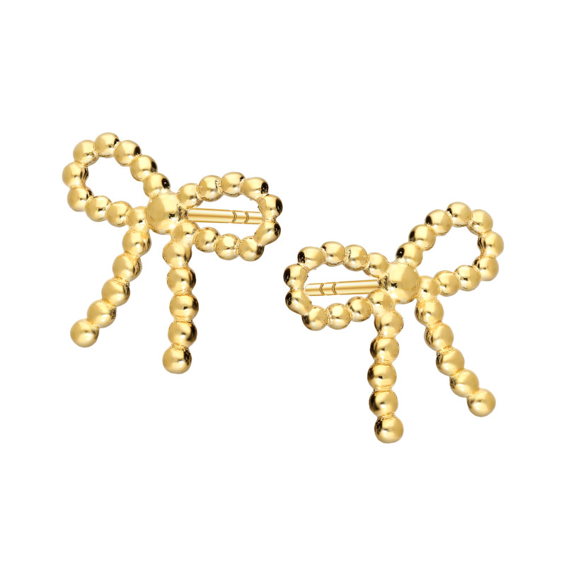 Kolczyki złote kokardki