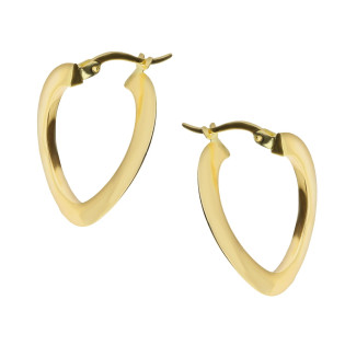 Kolczyki złote płaskie wygięte koła zaprezentowane na finalistce Miss Polski 2025 Julii Czesak