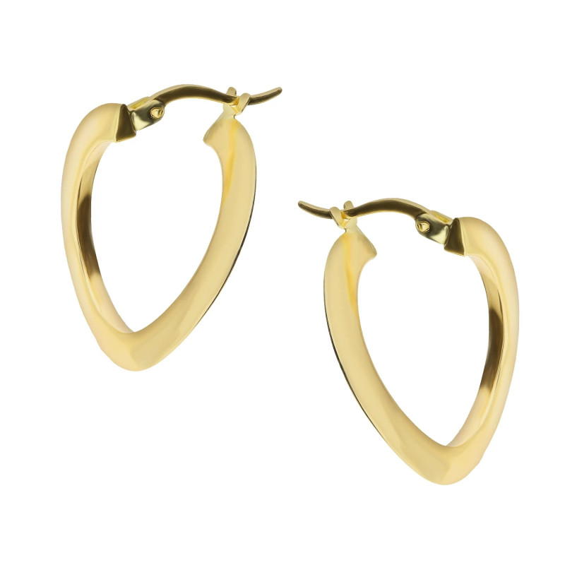 Kolczyki złote płaskie wygięte koła zaprezentowane na finalistce Miss Polski 2025 Julii Czesak