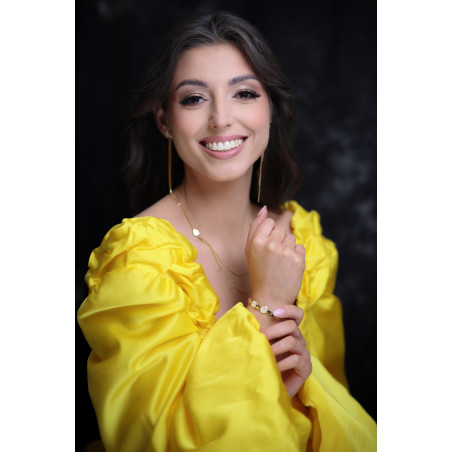 Naszyjnik z masą perłową zaprezentowany na finalistce Miss Polski 2025 Michalinie Kowalskiej