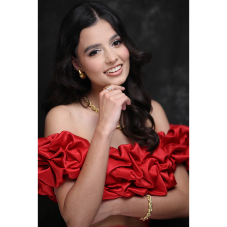 Pozłacane Kolczyki Krople z Pasami - JubilerSezam.pl