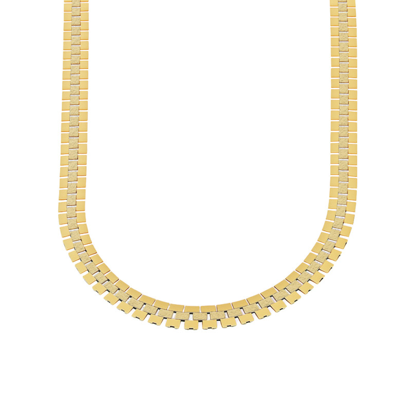 Naszyjnik złoty taśma zaprezentowany na finalistce Miss Polski 2025 Kamili Laskowskiej