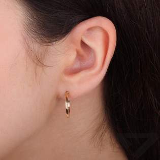 Kolczyki złote damskie płaskie koła