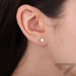 Kolczyki z cyrkonią w oprawie ze złota próba 375