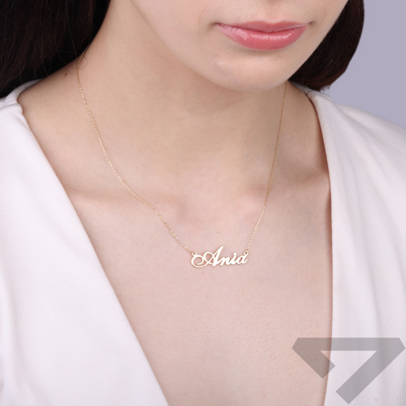 Naszyjnik złoty z imieniem Ania