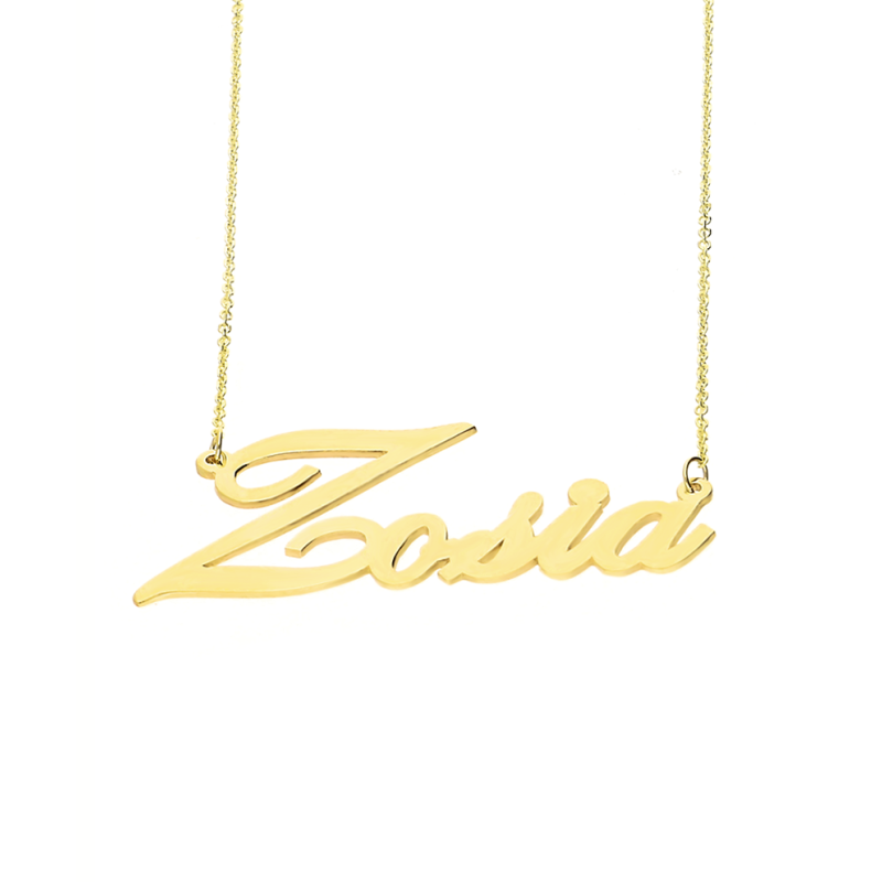 Naszyjnik złoty z imieniem Zosia