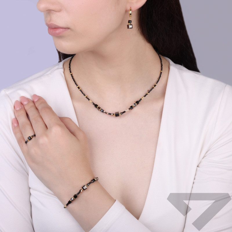 Srebrny Naszyjnik Agat Spinel Kryształ Pozłacany - JubilerSezam.pl