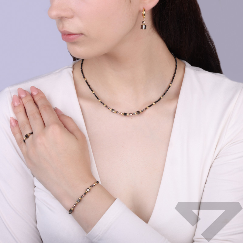 Kolczyki ze srebra pozłacanego z agatem i kryształem próba 925